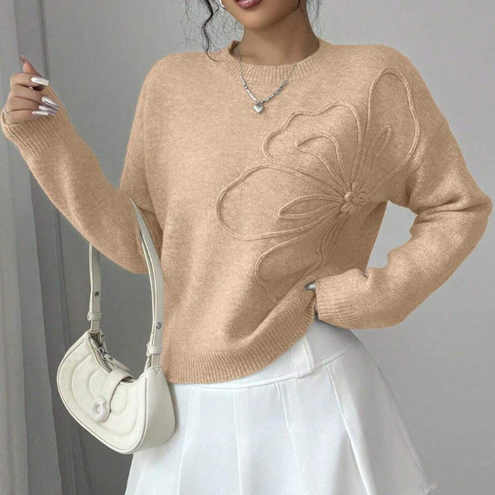 Jocasta | Soft Motif Mock-Neck Sweater