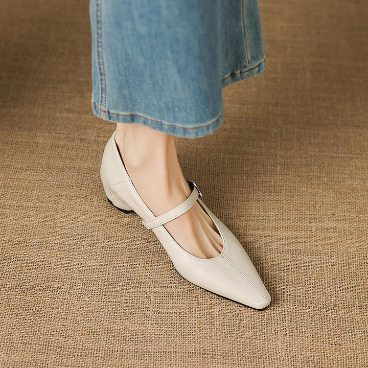 Edwina | Pointed-Toe Mary Jane Flats