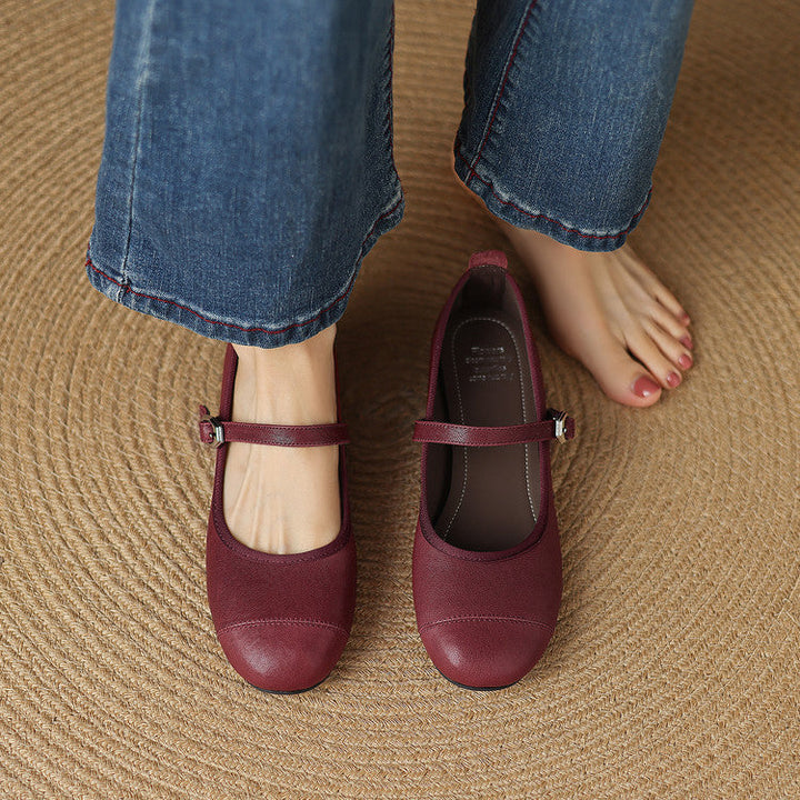 Sela Genuine Leather Flats