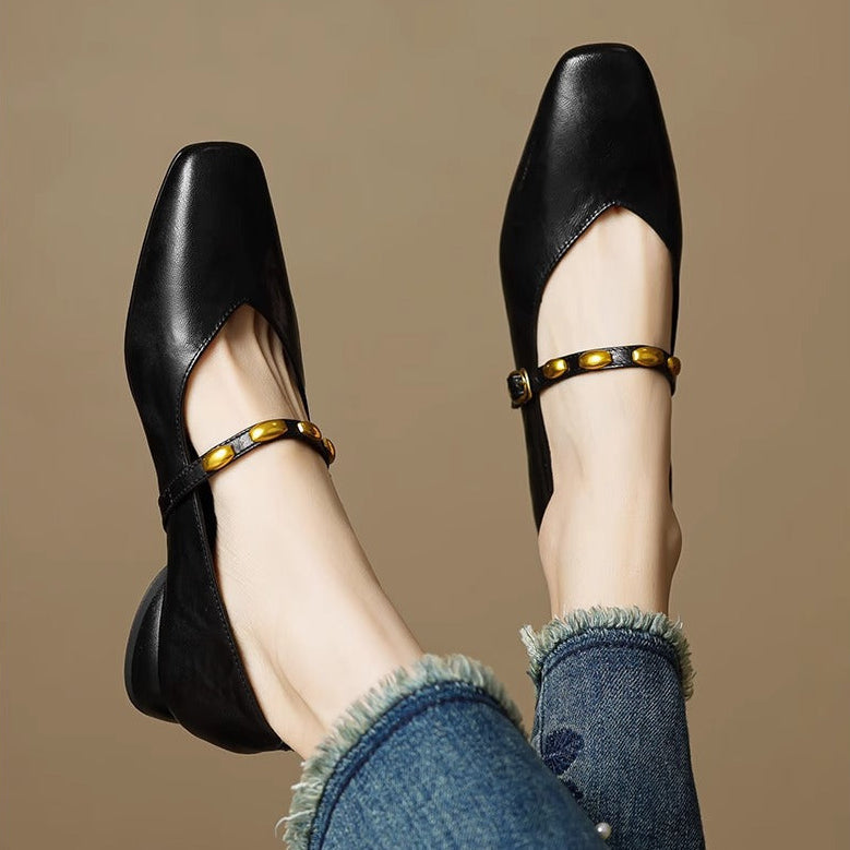 Clemmie | Buckle Mary Jane Flats