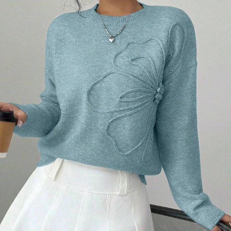 Jocasta | Soft Motif Mock-Neck Sweater