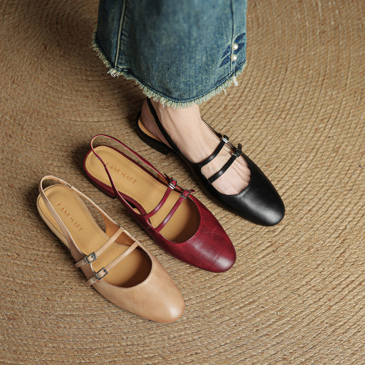 Elira Genuine Leather Flats