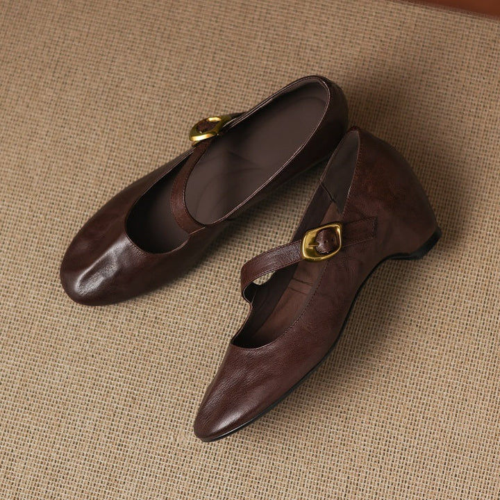 Mabel | Round-Toe Mary Jane Flats