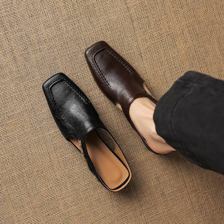 Theodora | Square-Toe Slingback Mules