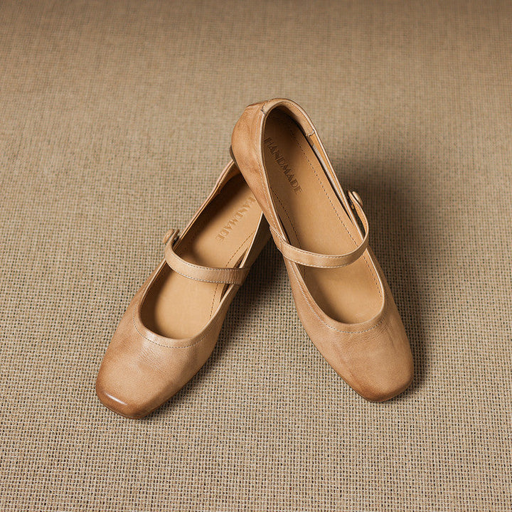 Emel Genuine Leather Flats