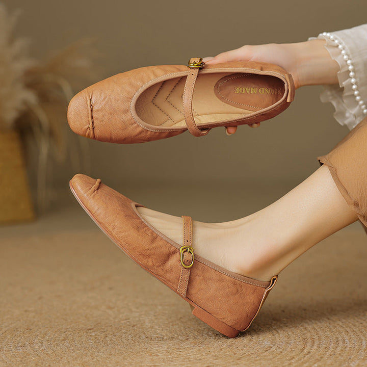 Elaine | Ankle-Strap Flats