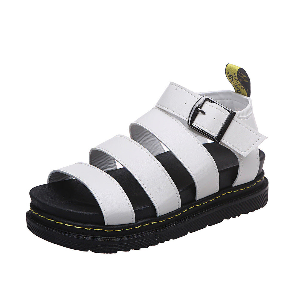 Tough Women's Sandals With Platform Sole And Buckle Closure
