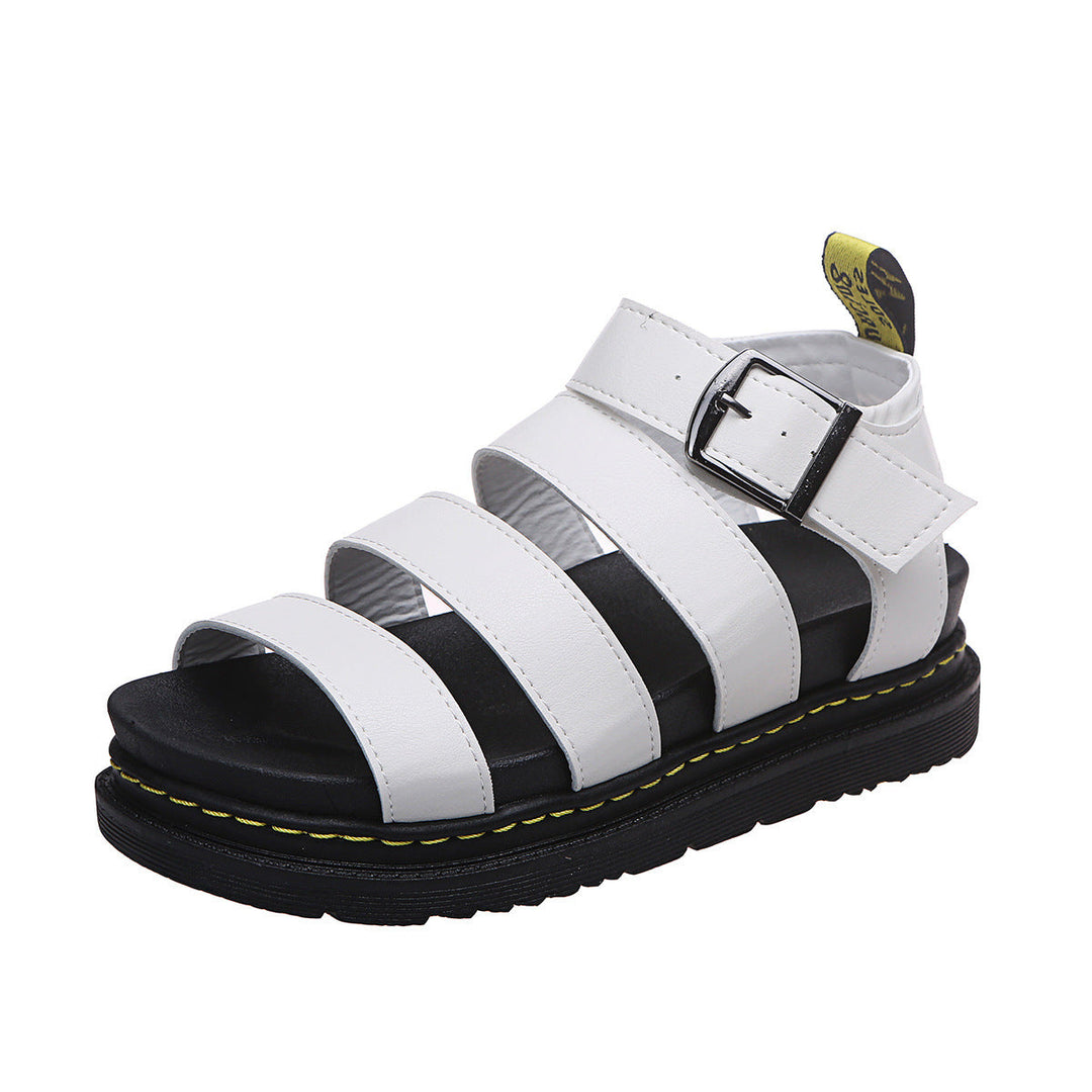 Tough Women's Sandals With Platform Sole And Buckle Closure