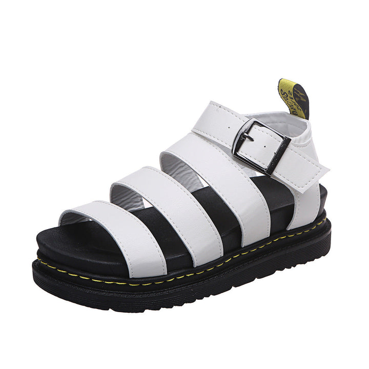 Tough Women's Sandals With Platform Sole And Buckle Closure