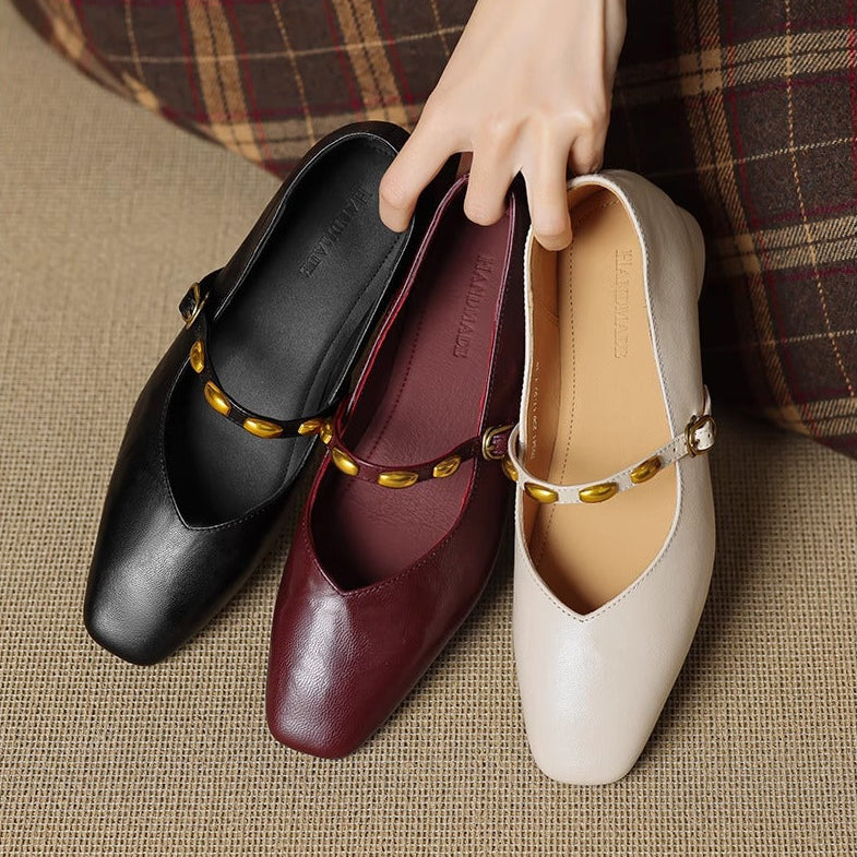 Clemmie | Buckle Mary Jane Flats