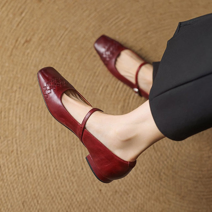 Rosemary | Square-Toe Mary Jane Flats