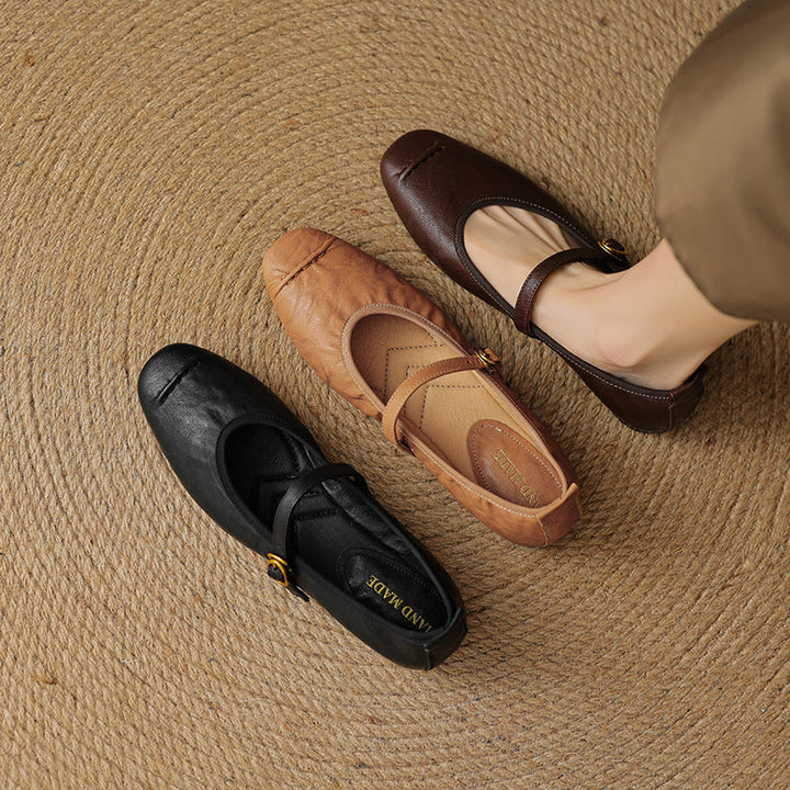 Elaine | Ankle-Strap Flats