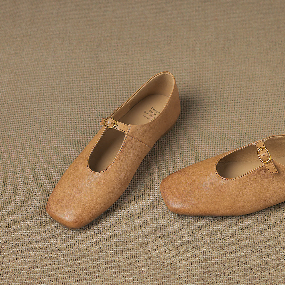 Elspeth | High-Vamp Mary Jane Flats