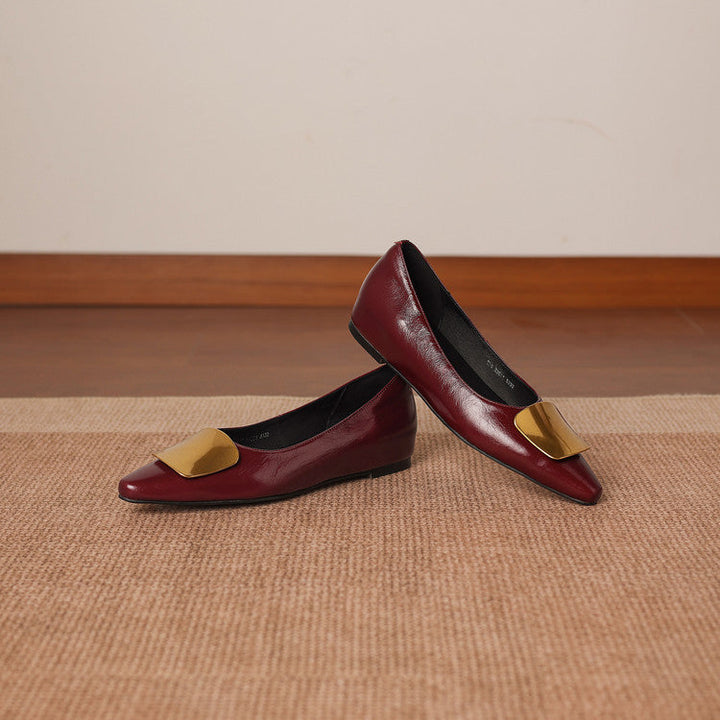 Relia Genuine Leather Flats