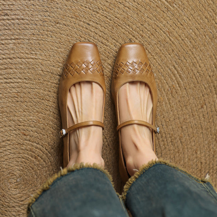 Rosemary | Square-Toe Mary Jane Flats