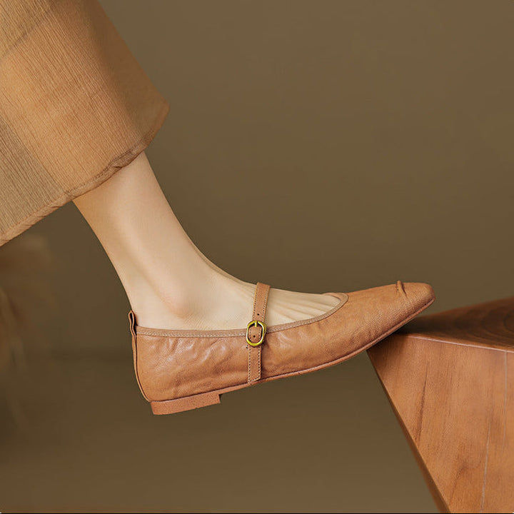 Elaine | Ankle-Strap Flats
