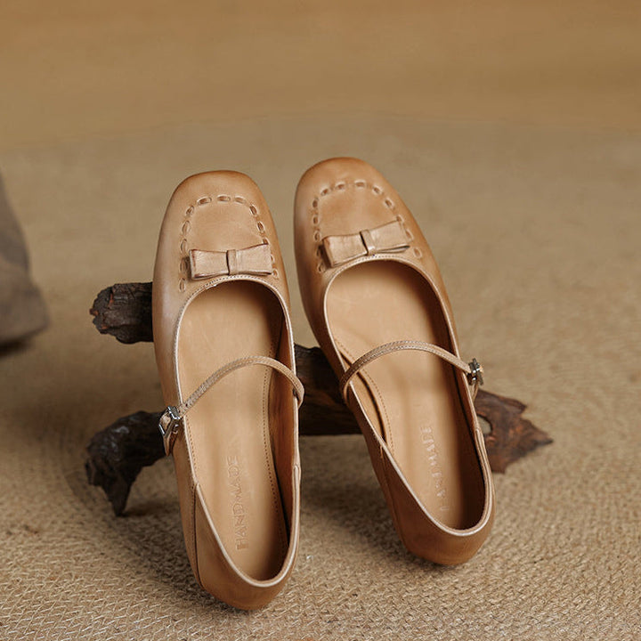 Leva Genuine Leather Flats