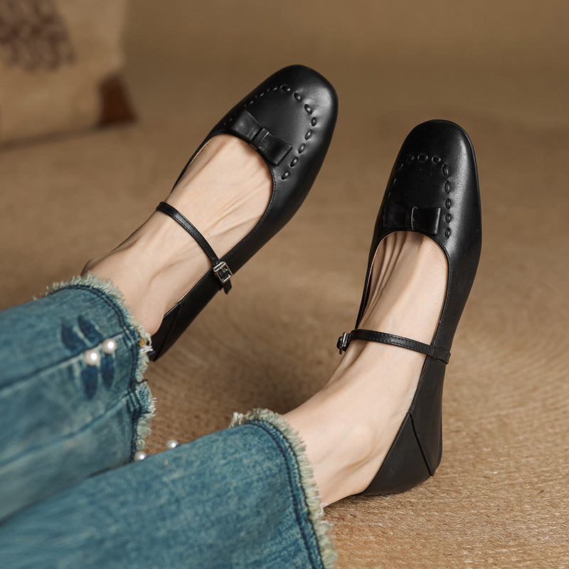 Leva Genuine Leather Flats