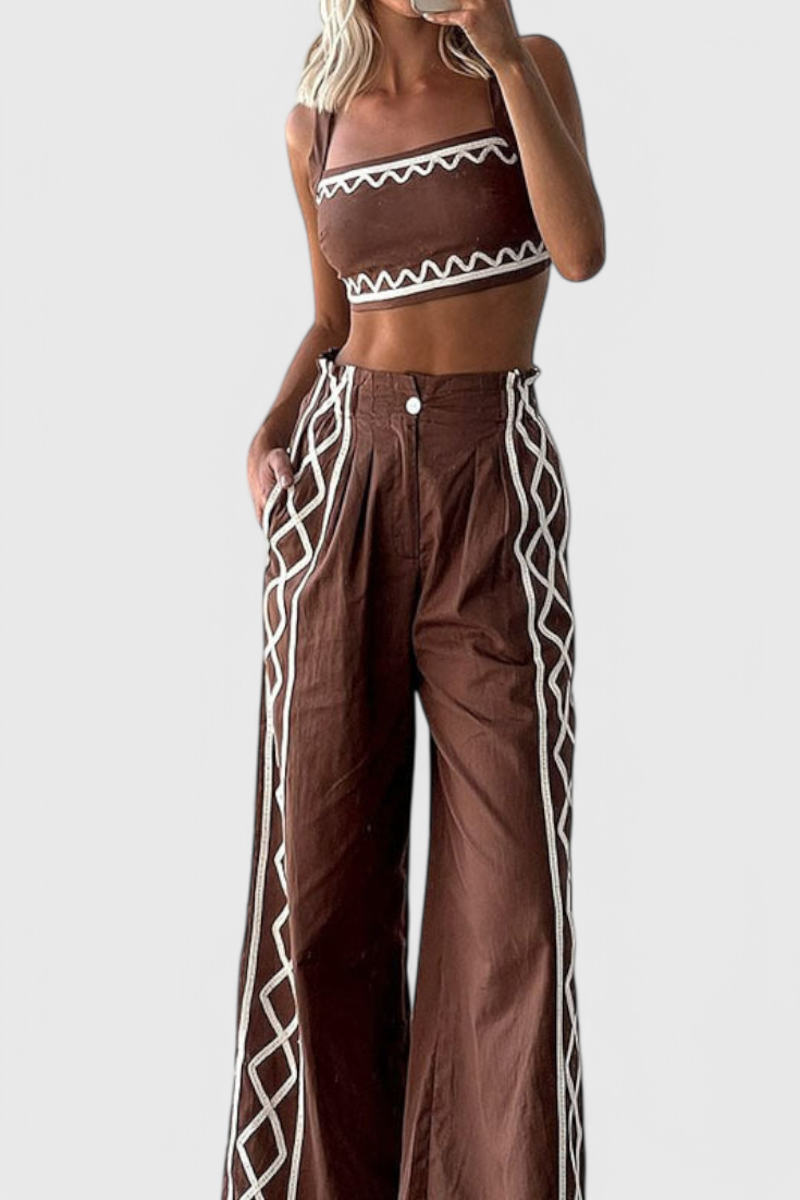 Mirella Asymmetrical Zigzag Pattern Ensemble