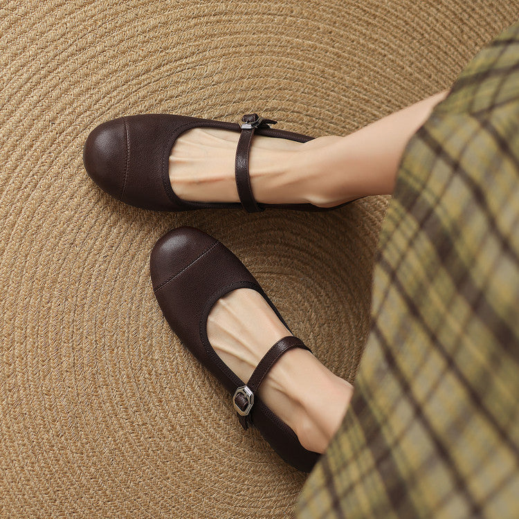 Sela Genuine Leather Flats
