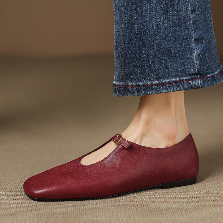 Elspeth | High-Vamp Mary Jane Flats