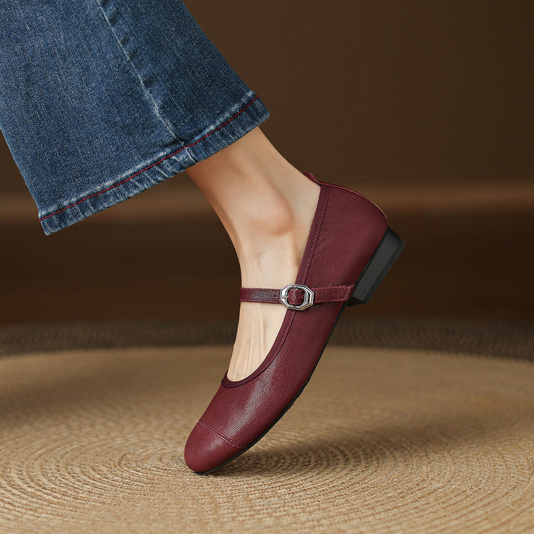 Sela Genuine Leather Flats