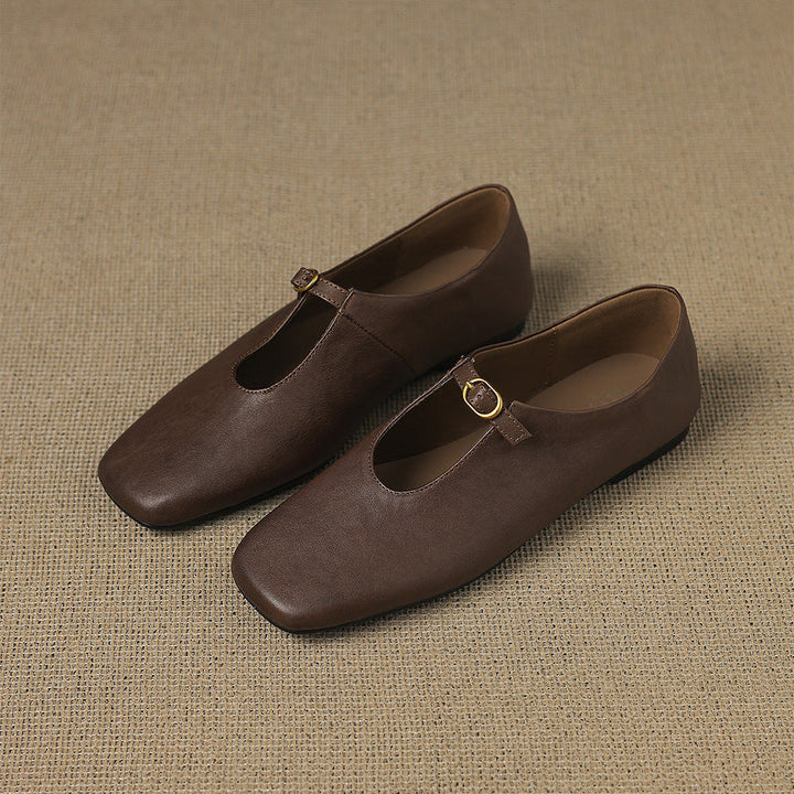 Elspeth | High-Vamp Mary Jane Flats