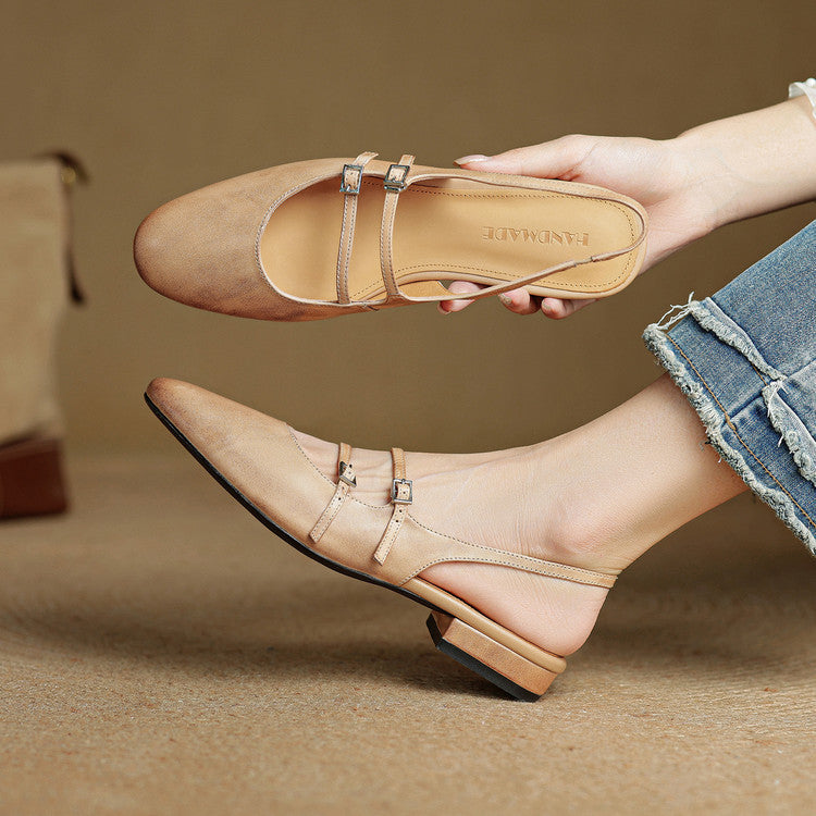 Elira Genuine Leather Flats
