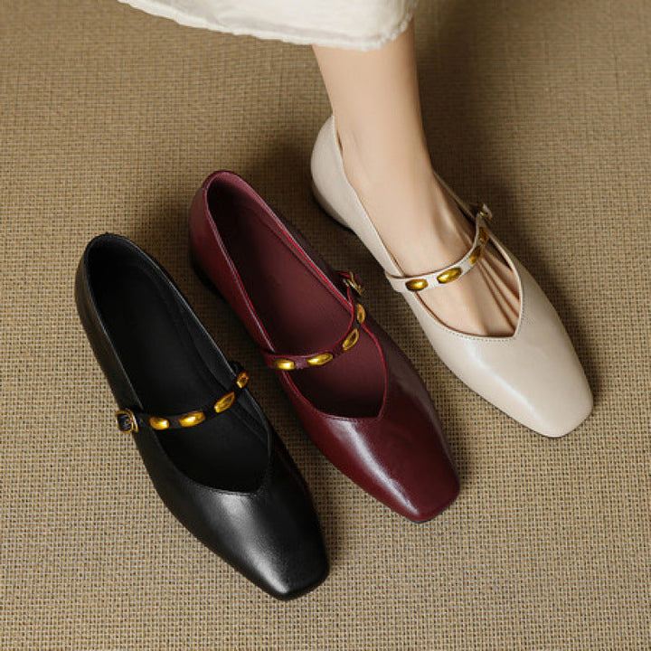 Clemmie | Buckle Mary Jane Flats