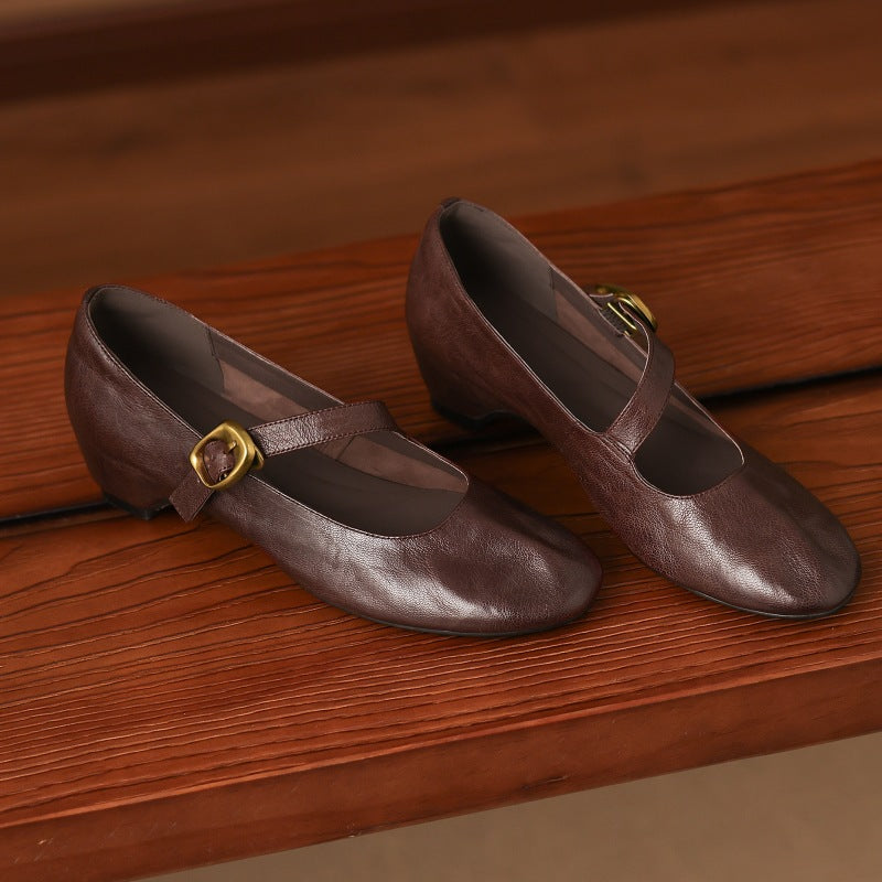 Mabel | Round-Toe Mary Jane Flats
