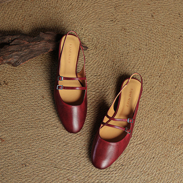 Elira Genuine Leather Flats