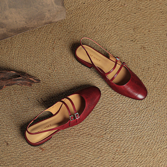 Elira Genuine Leather Flats