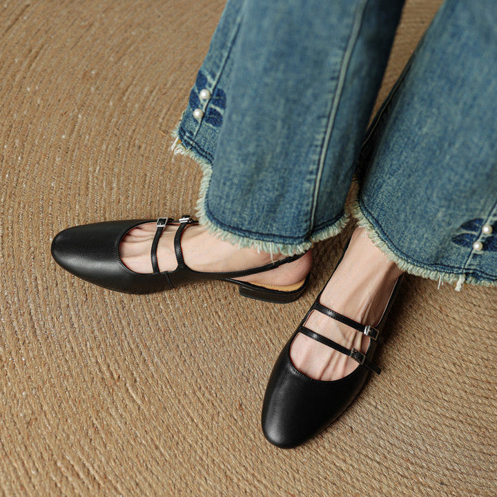 Elira Genuine Leather Flats