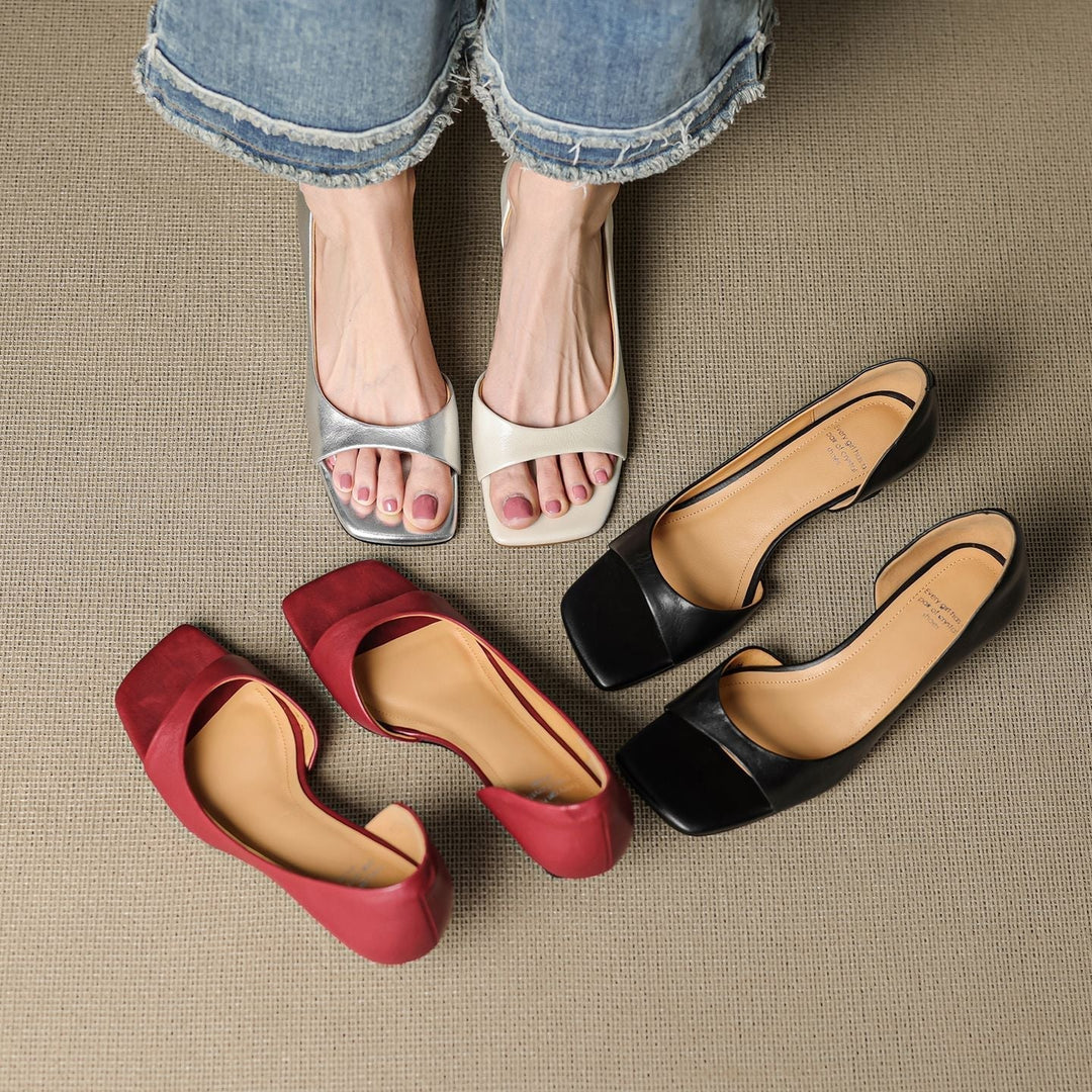 Delaney | Peep-Toe Kitten Heels