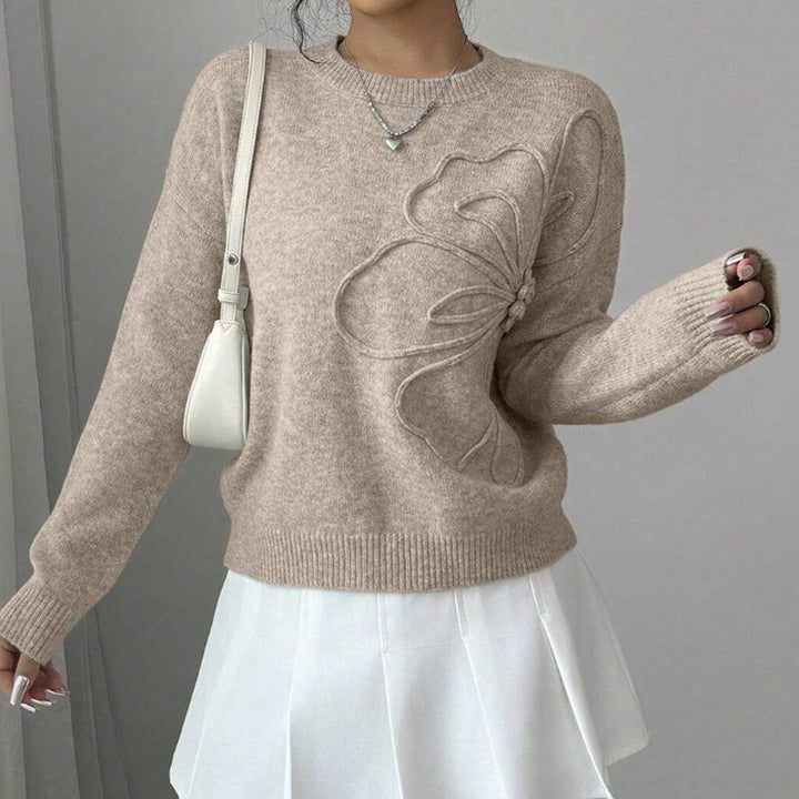 Jocasta | Soft Motif Mock-Neck Sweater