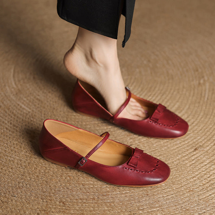 Leva Genuine Leather Flats