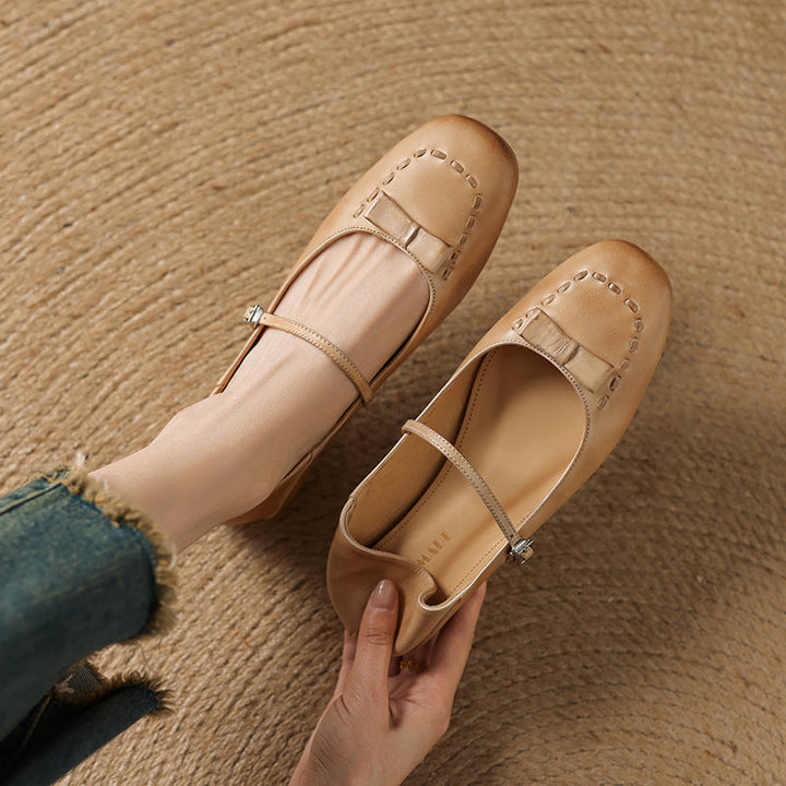 Leva Genuine Leather Flats