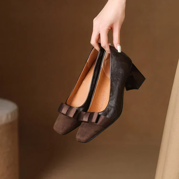 Marnelle | Bow-Front Block Heels