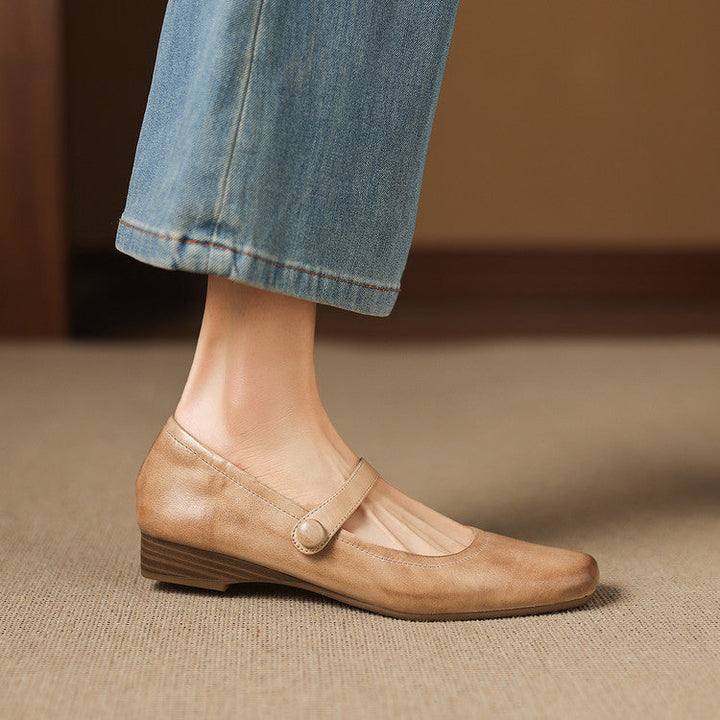 Emel Genuine Leather Flats