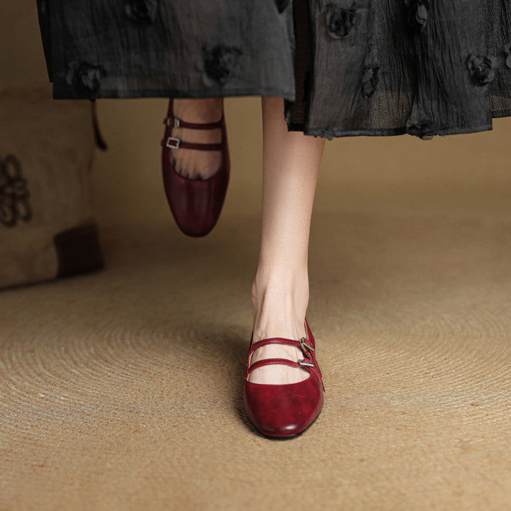 Elira Genuine Leather Flats