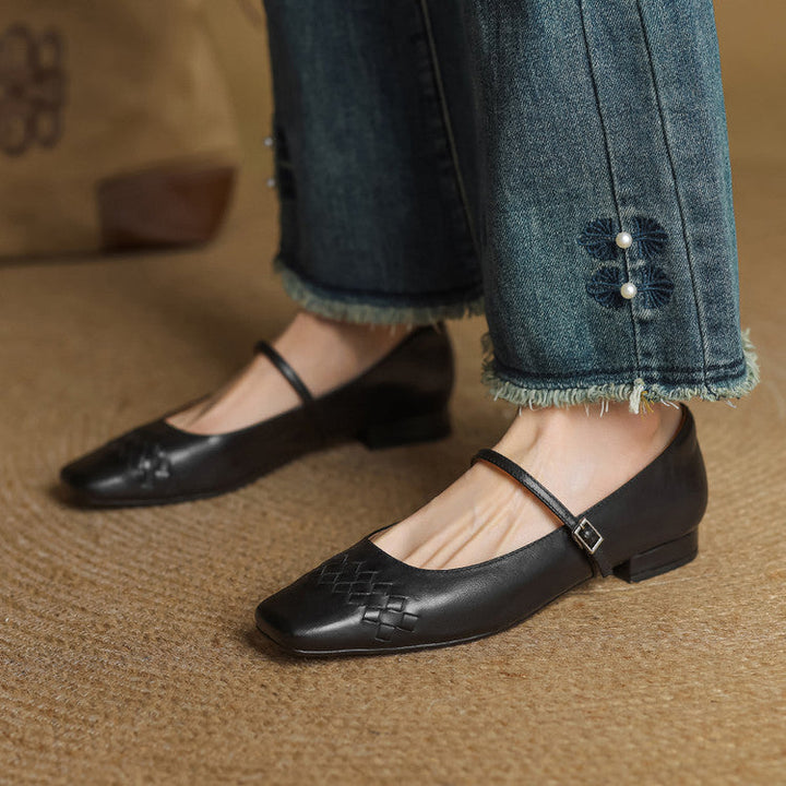 Rosemary | Square-Toe Mary Jane Flats