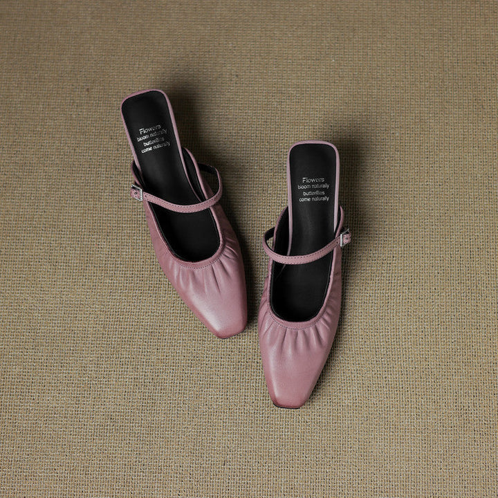 Elsa | Ruched Strap Mules