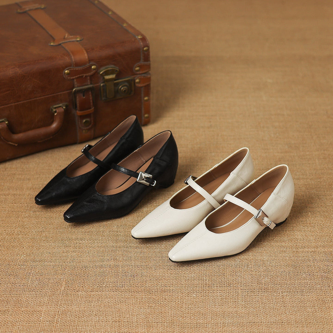 Edwina | Pointed-Toe Mary Jane Flats