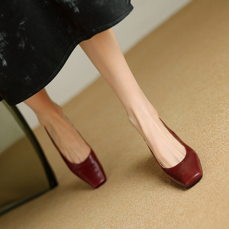 Marion | Square-Toe Slingback Heels