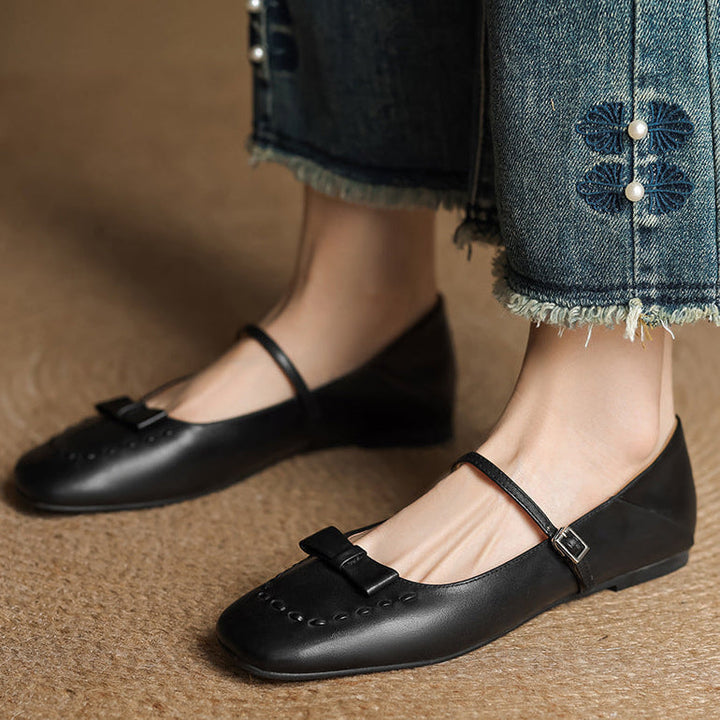 Leva Genuine Leather Flats