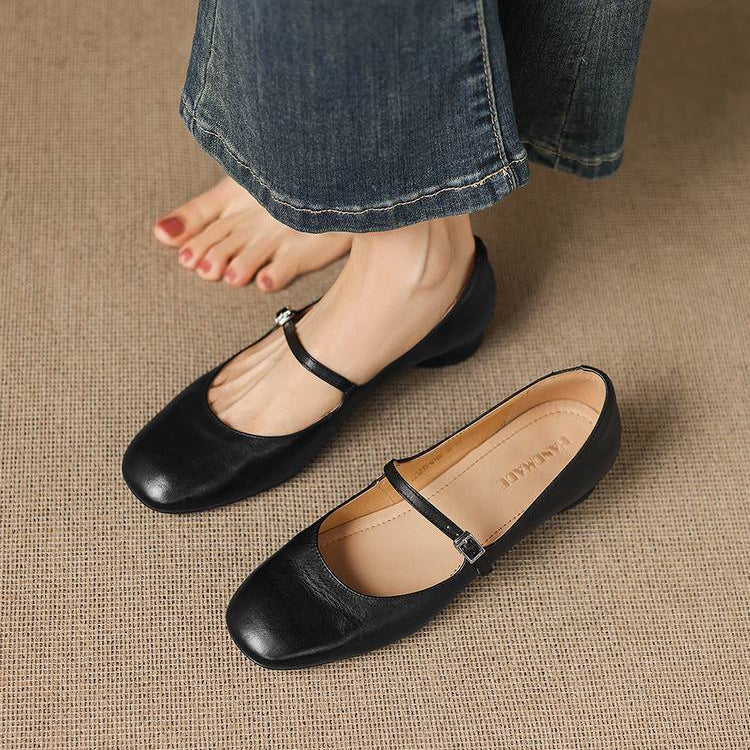 Seren Genuine Leather Flats