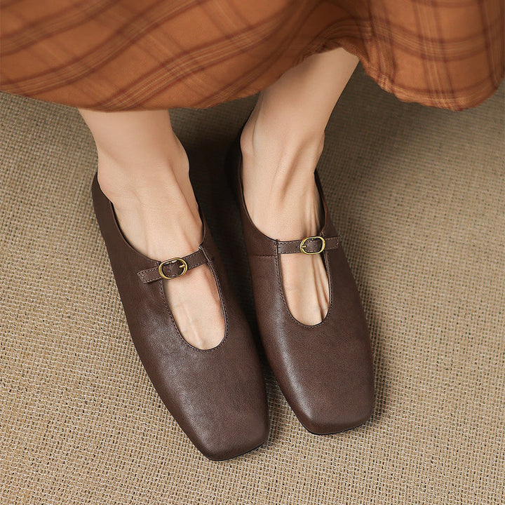 Elspeth | High-Vamp Mary Jane Flats