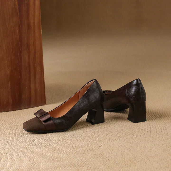 Marnelle | Bow-Front Block Heels