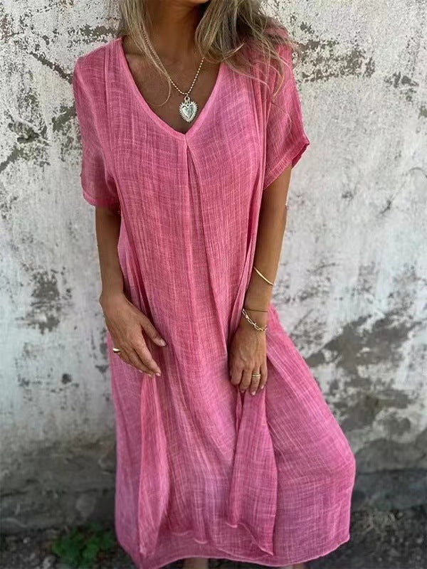 Violet™ - Loose-Fit V-Neck Dress