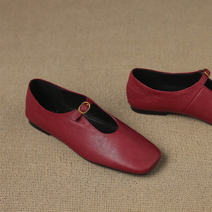 Elspeth | High-Vamp Mary Jane Flats